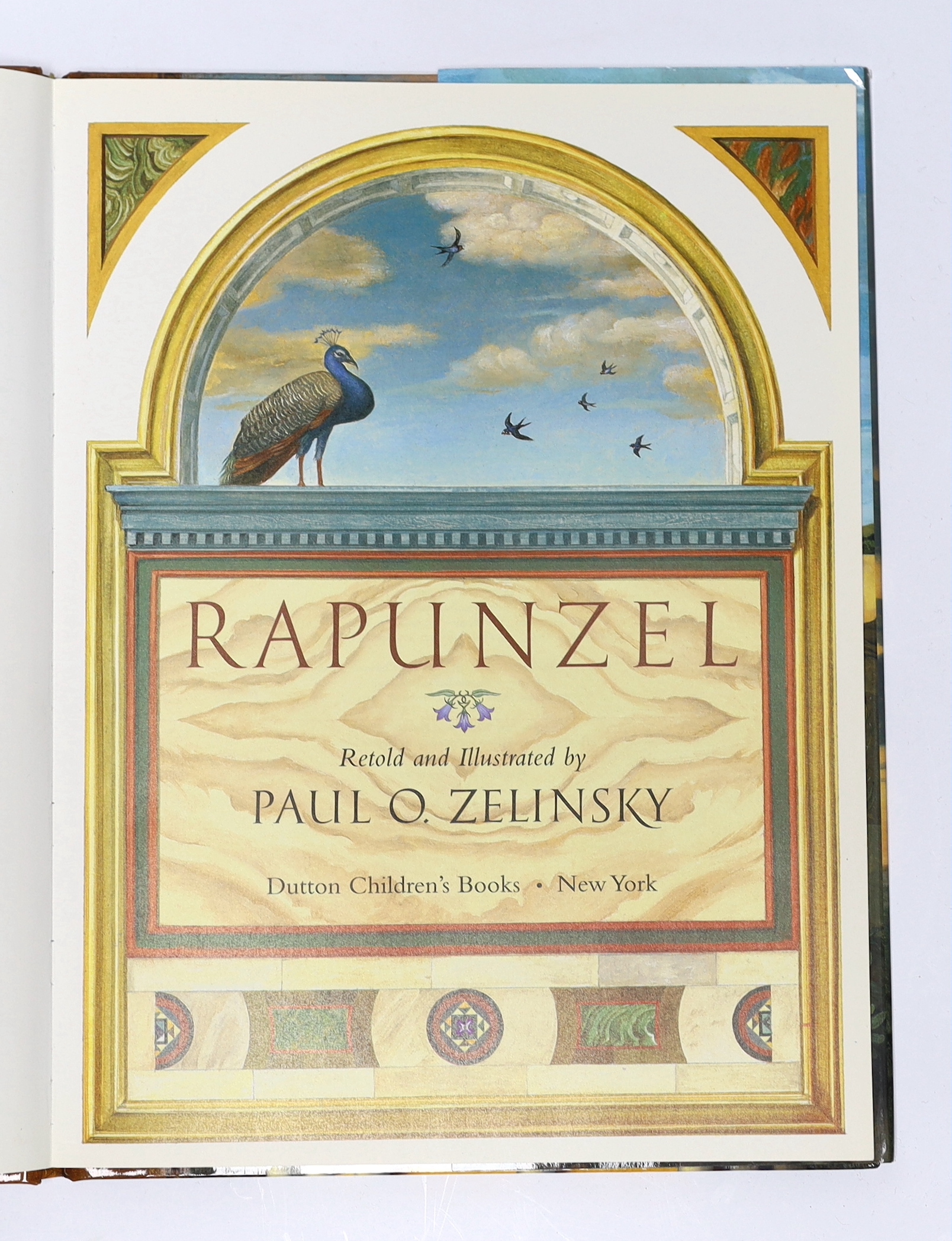 Zelinsky, Paul O - Rapunzel, 1st edition, 4to, original pictorial laminated boards, illustrated endpapers, Dutton, New York, 1997.